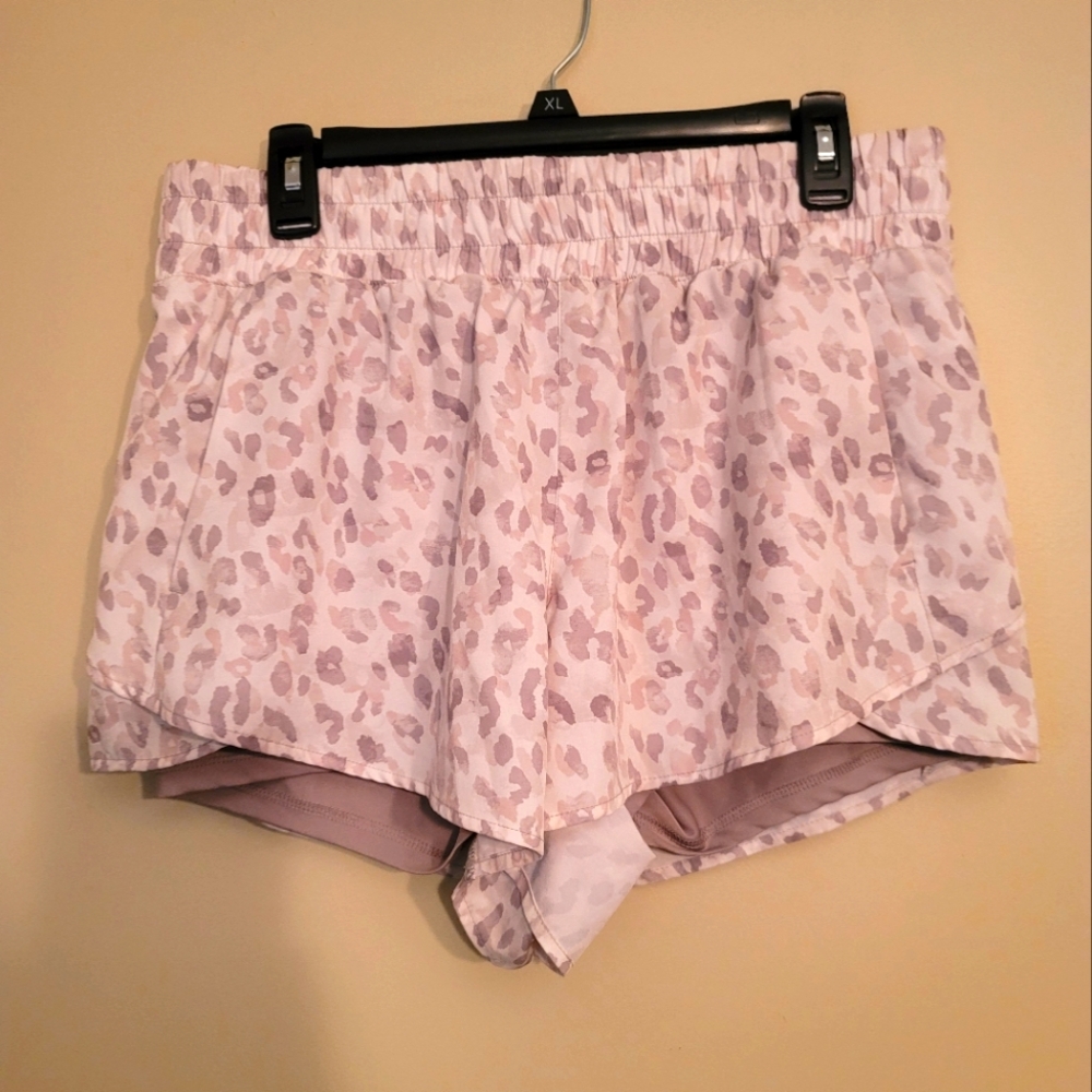 Large White Cheetah Shorts